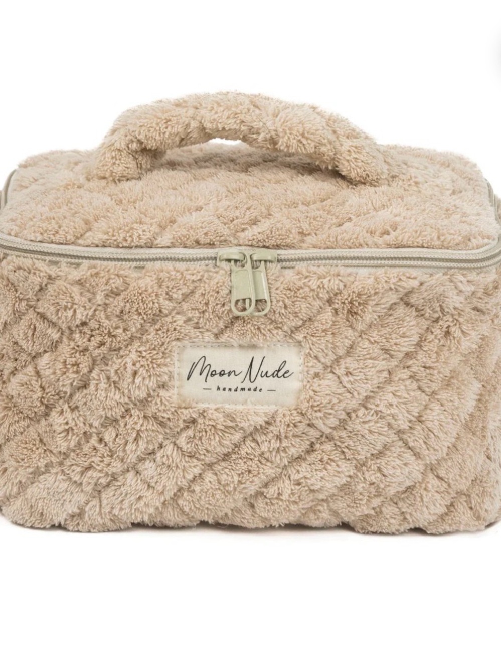 New Moon nude Teddy Bear  Beige Travel vanity Cosmetic Bag